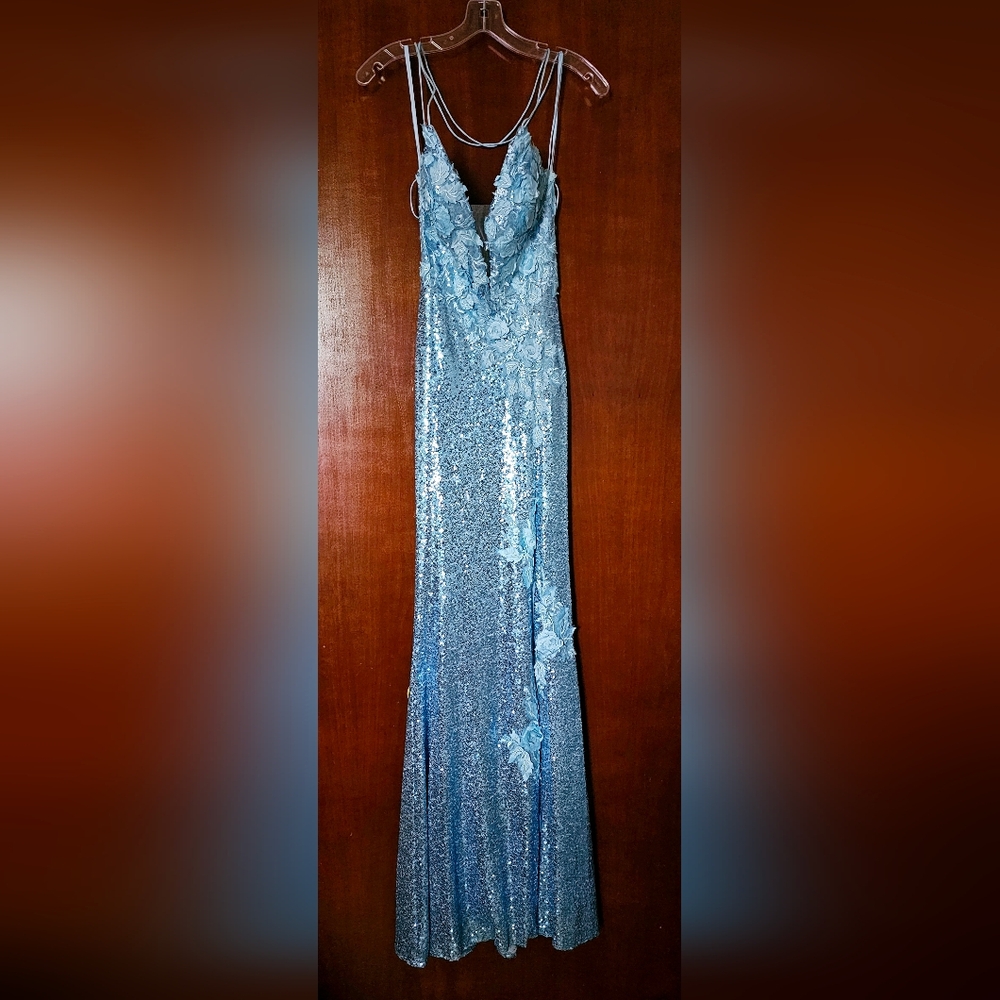 CHICAS sky blue long dress